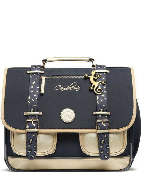 Cartable Enfant 3 Compartiments Cameleon Bleu vintage fantasy CA41 vue secondaire 6