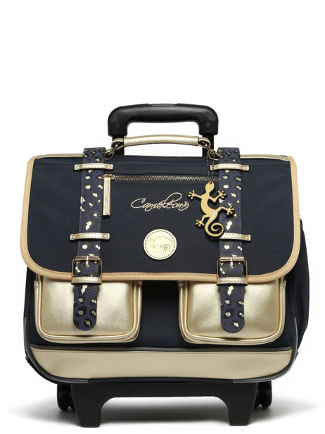 Wheeled Schoolbag For Kids 2 Compartments Cameleon Blue vintage fantasy CR38 other view 7