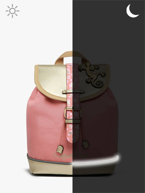Sac à Dos 1 Compartiment Cameleon Rose vintage fantasy SD25 vue secondaire 6