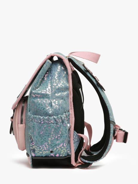 Sac à Dos 1 Compartiment Cameleon Bleu vintage fantasy SD30 vue secondaire 2
