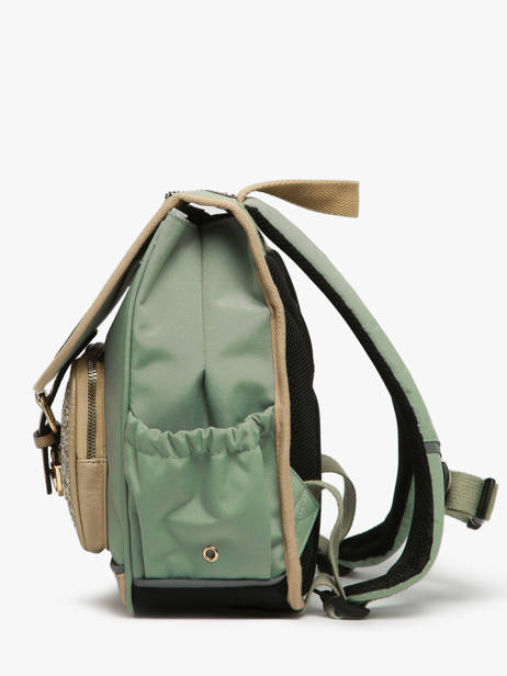 Rugzak 1 Compartiment Cameleon Groen vintage fantasy SD30 ander zicht 2