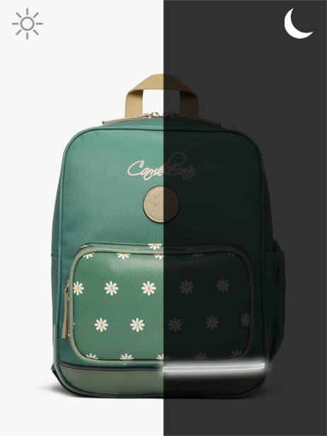 Sac à Dos 2 Compartiments Cameleon Vert vintage fantasy SD33 vue secondaire 7