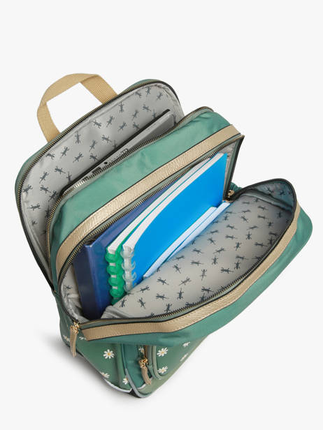 2-compartment Backpack Cameleon Green vintage fantasy SO40 other view 3