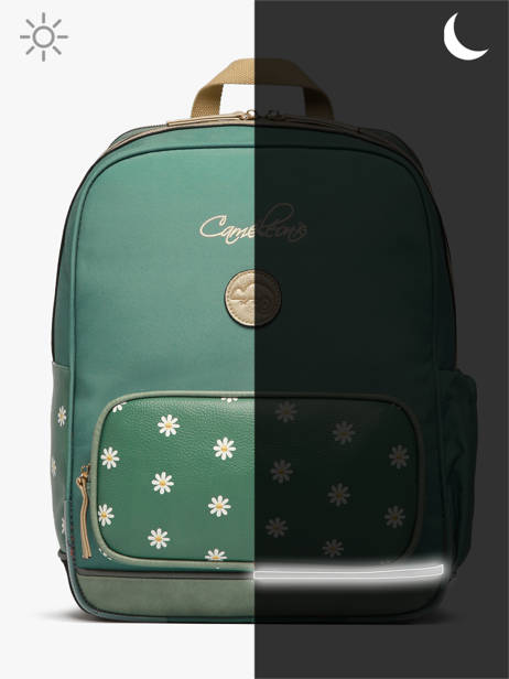 2-compartment Backpack Cameleon Green vintage fantasy SO40 other view 7