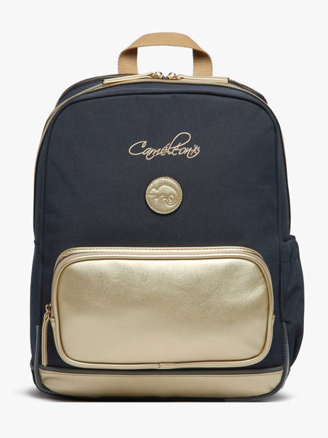 Sac  Dos 2 Compartiments Cameleon Bleu vintage fantasy SO40