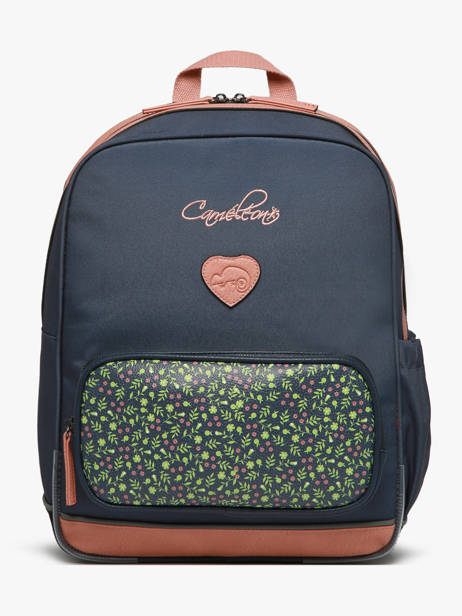 Sac  Dos 2 Compartiments Cameleon Bleu vintage fantasy SO40