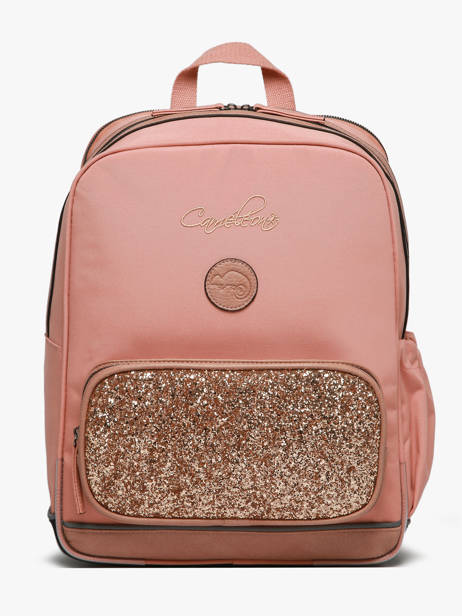 Sac  Dos 2 Compartiments Cameleon Rose vintage fantasy SO40