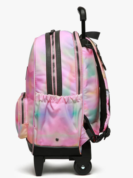 Sac A Dos à Roulettes 2 Compartiments Cameleon Rose vintage fantasy SR40 vue secondaire 2