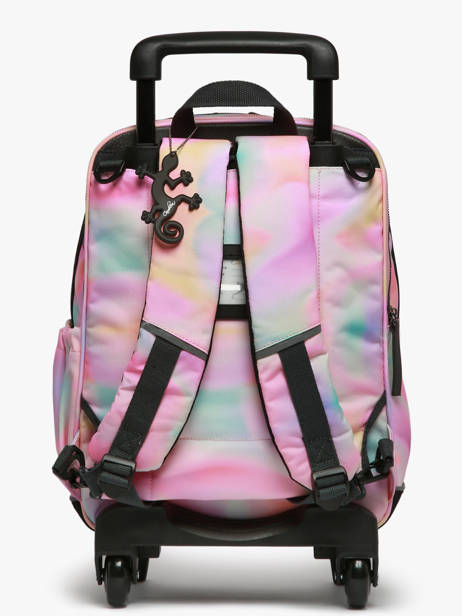 Sac A Dos à Roulettes 2 Compartiments Cameleon Rose vintage fantasy SR40 vue secondaire 4