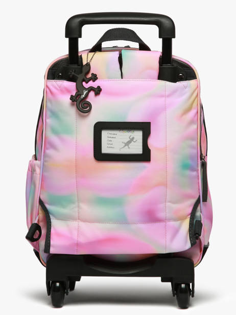 Sac A Dos à Roulettes 2 Compartiments Cameleon Rose vintage fantasy SR40 vue secondaire 5