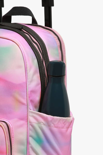 Sac A Dos à Roulettes 2 Compartiments Cameleon Rose vintage fantasy SR40 vue secondaire 6