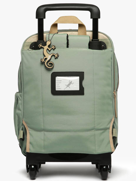 Sac A Dos à Roulettes 2 Compartiments Cameleon Vert vintage fantasy SR40 vue secondaire 5