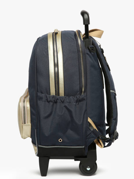 Sac A Dos à Roulettes 2 Compartiments Cameleon Bleu vintage fantasy SR40 vue secondaire 2