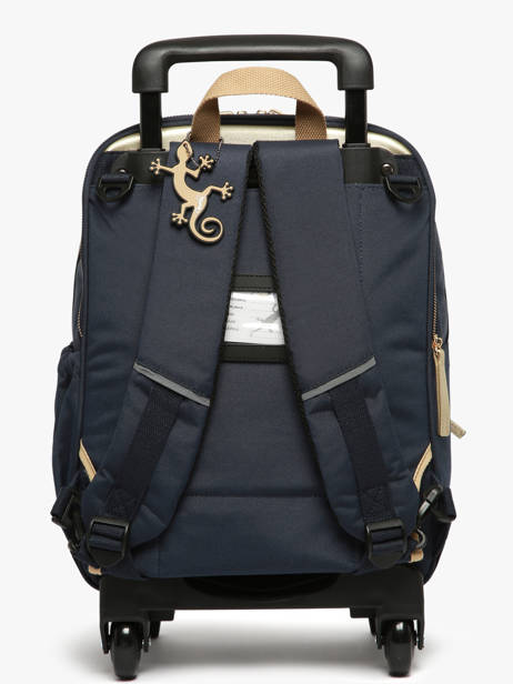 Sac A Dos à Roulettes 2 Compartiments Cameleon Bleu vintage fantasy SR40 vue secondaire 4