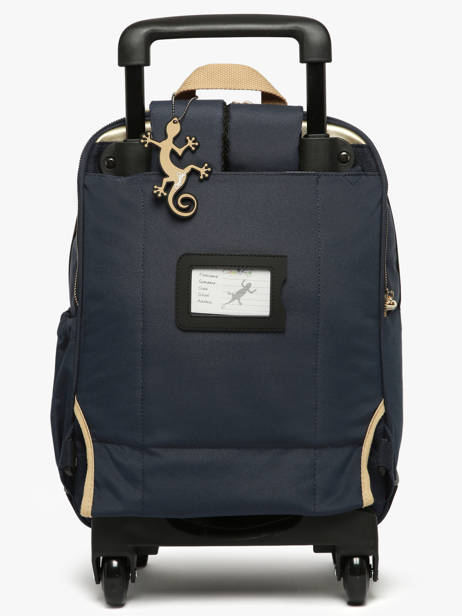 Sac A Dos à Roulettes 2 Compartiments Cameleon Bleu vintage fantasy SR40 vue secondaire 5