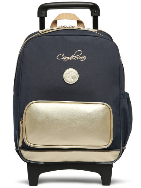 Sac A Dos à Roulettes 2 Compartiments Cameleon Bleu vintage fantasy SR40 vue secondaire 7