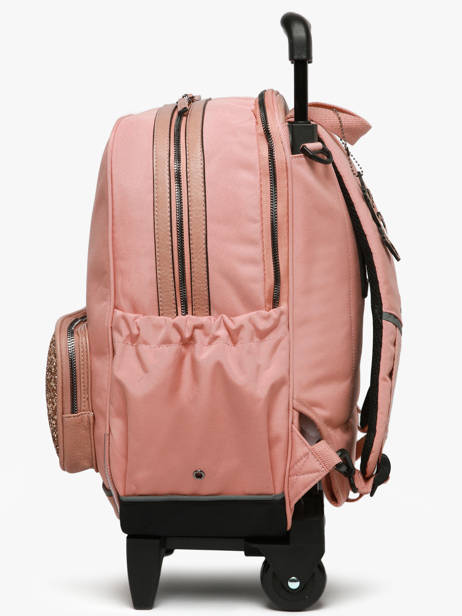 Sac A Dos à Roulettes 2 Compartiments Cameleon Rose vintage fantasy SR40 vue secondaire 2