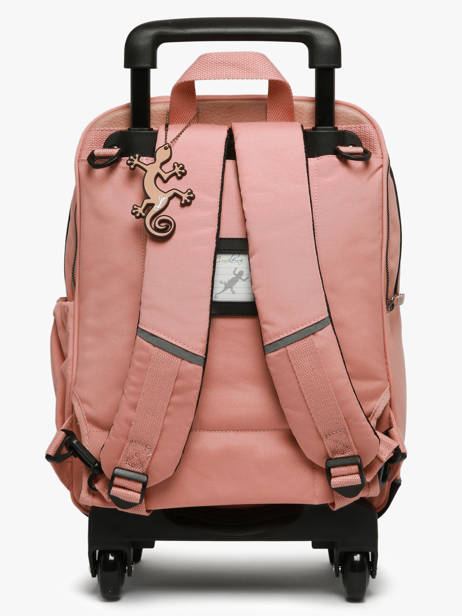 Sac A Dos à Roulettes 2 Compartiments Cameleon Rose vintage fantasy SR40 vue secondaire 4