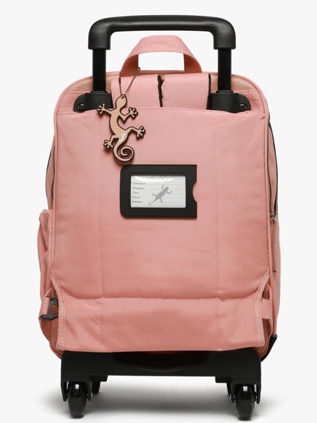 Sac A Dos à Roulettes 2 Compartiments Cameleon Rose vintage fantasy SR40 vue secondaire 5