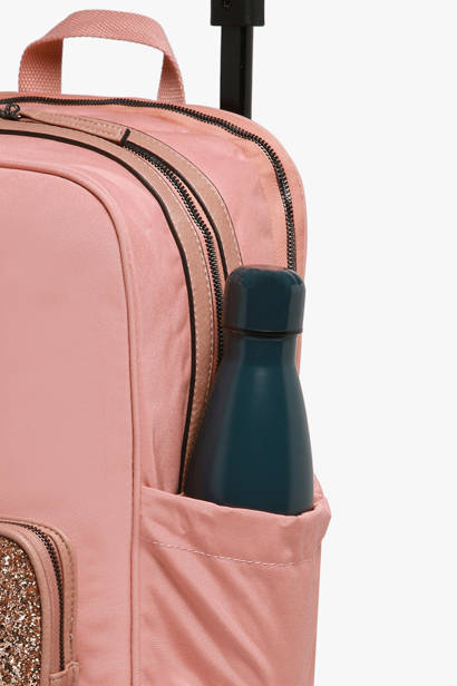 Sac A Dos à Roulettes 2 Compartiments Cameleon Rose vintage fantasy SR40 vue secondaire 6