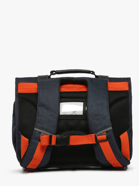 Boekentas Voor Kinderen 2 Compartimenten Cameleon Blauw vintage urban CA35 ander zicht 4