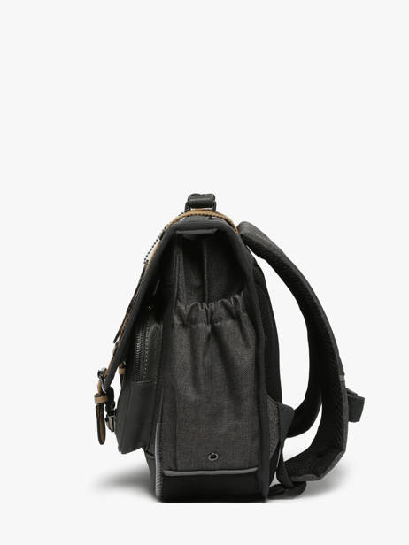 Cartable Enfant 2 Compartiments Cameleon Gris vintage urban CA35 vue secondaire 2