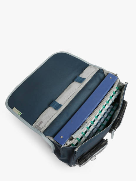 Cartable Enfant 2 Compartiments Cameleon Bleu vintage urban CA35 vue secondaire 3
