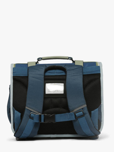 Cartable Enfant 2 Compartiments Cameleon Bleu vintage urban CA35 vue secondaire 4