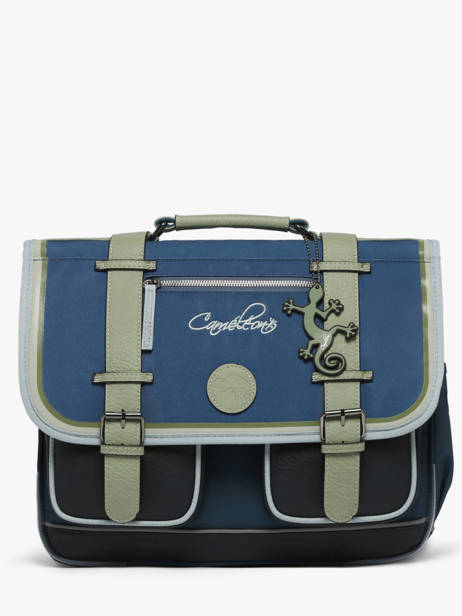 Cartable Enfant 2 Compartiments Cameleon Bleu vintage urban CA38