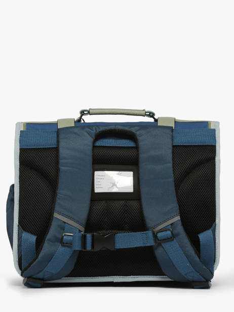 Cartable Enfant 2 Compartiments Cameleon Bleu vintage urban CA38 vue secondaire 4