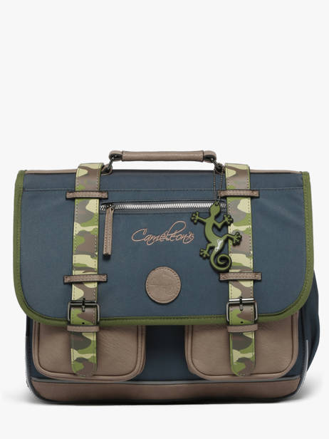 Satchel For Kids 2 Compartments Cameleon Gray vintage urban CA38