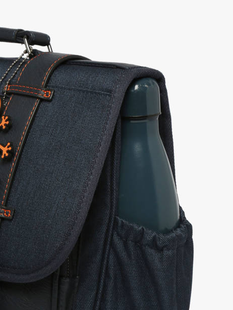 Cartable Enfant 2 Compartiments Cameleon Bleu vintage urban CA38 vue secondaire 5