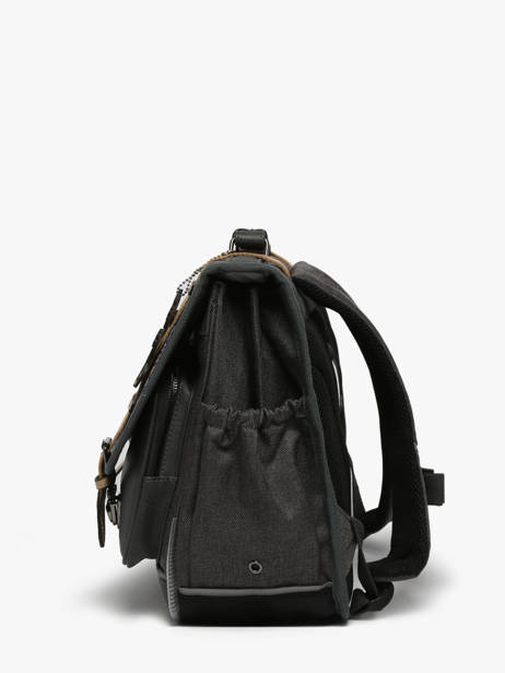 Cartable Enfant 2 Compartiments Cameleon Gris vintage urban CA38 vue secondaire 2