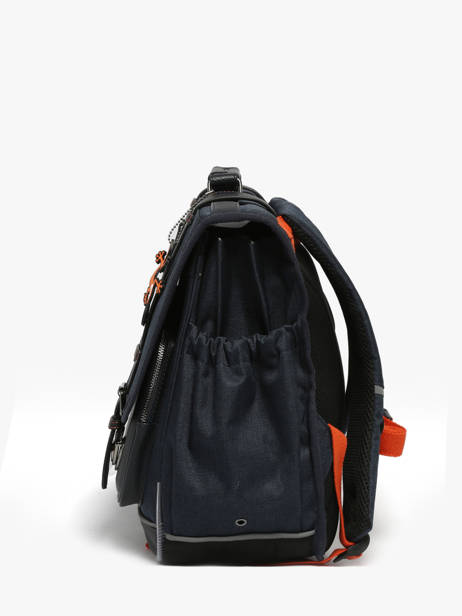 Cartable Enfant 3 Compartiments Cameleon Bleu vintage urban CA41 vue secondaire 2