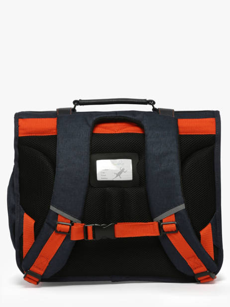 Cartable Enfant 3 Compartiments Cameleon Bleu vintage urban CA41 vue secondaire 4