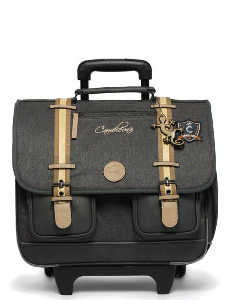 Cartable à Roulettes 3 Compartiments Cameleon Gris vintage urban CR41 vue secondaire 7