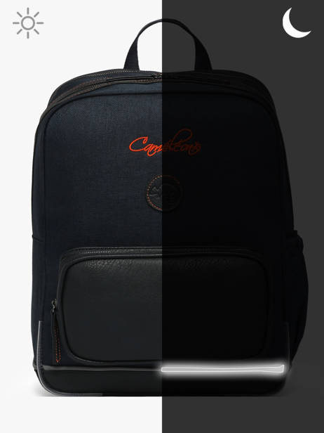 2-compartment Backpack Cameleon Orange vintage urban SO40 other view 7
