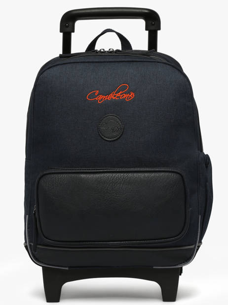 Sac A Dos  Roulettes 2 Compartiments Cameleon Orange vintage urban SR40
