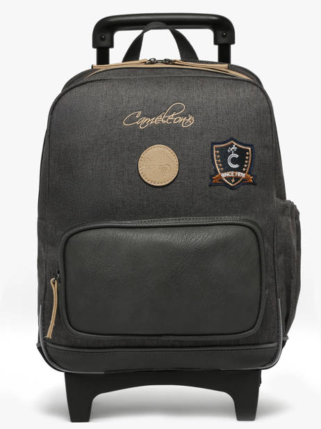 Sac A Dos  Roulettes 2 Compartiments Cameleon Gris vintage urban SR40