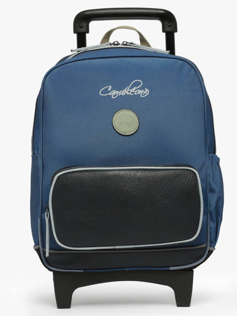 Sac A Dos  Roulettes 2 Compartiments Cameleon Vert vintage urban SR40
