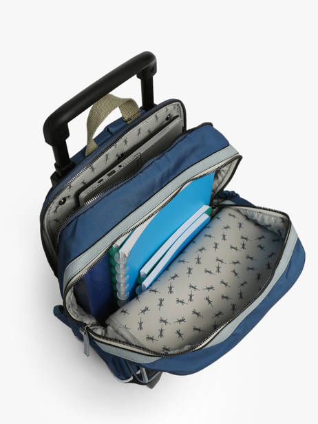 Sac A Dos à Roulettes 2 Compartiments Cameleon Vert vintage urban SR40 vue secondaire 3