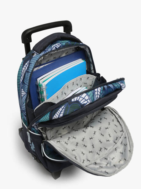 Rugzak Op Wieltjes Cameleon Blauw actual AUD-PIQU ander zicht 3