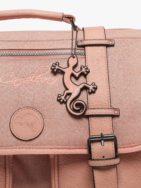 Boekentas Op Wieltjes 2 Compartimenten Cameleon Roze vintage color CR38 ander zicht 7