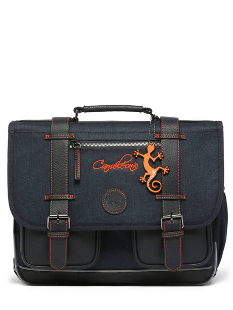 Cartable Enfant 2 Compartiments Cameleon Bleu vintage urban CA38 vue secondaire 7