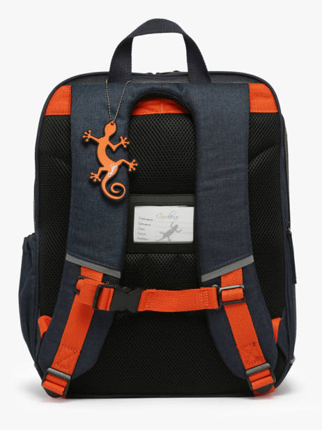 2-compartment Backpack Cameleon Blue vintage urban SO40 other view 4