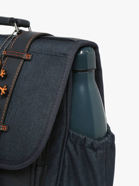 Cartable Enfant 2 Compartiments Cameleon Bleu vintage urban CA38 vue secondaire 5