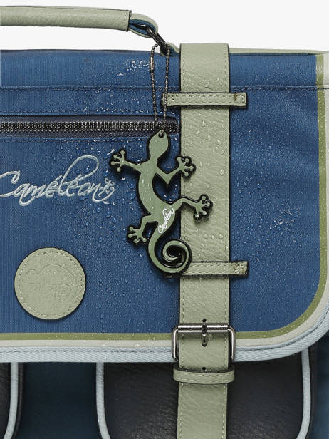 Cartable Enfant 2 Compartiments Cameleon Bleu vintage urban CA38 vue secondaire 6