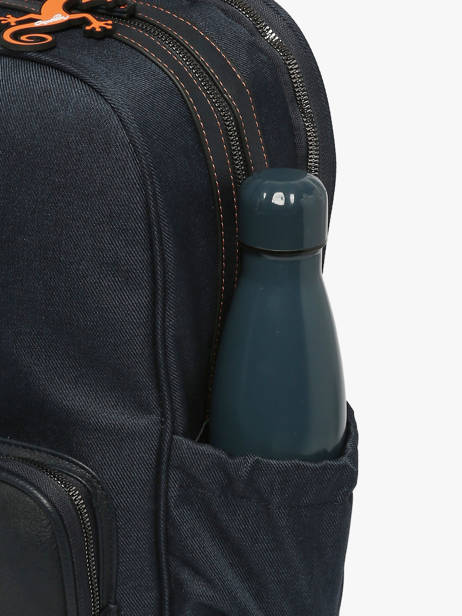 2-compartment Backpack Cameleon Blue vintage urban SO40 other view 5