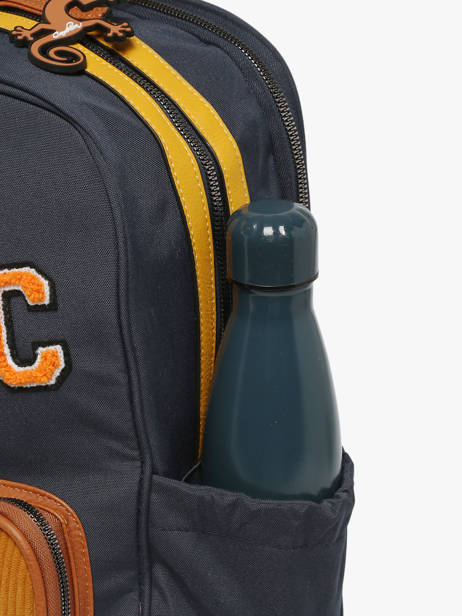 2-compartment Backpack Cameleon Blue vintage urban SO40 other view 5