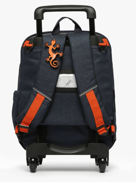 2-compartment Wheeled Schoolbag Cameleon Blue vintage urban SR40 other view 4